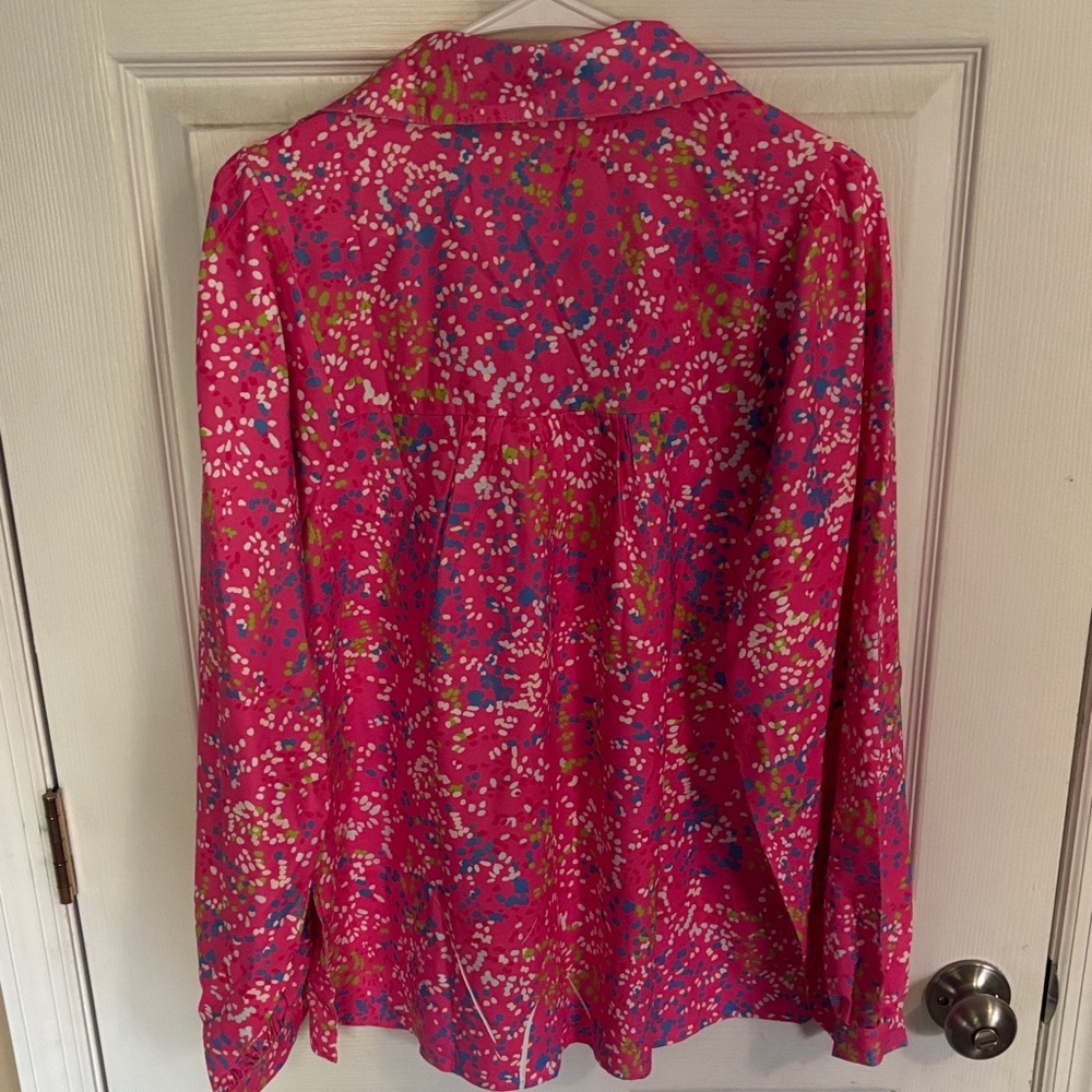Vibrant Pink Women's Blouse - Picture 6 of 10